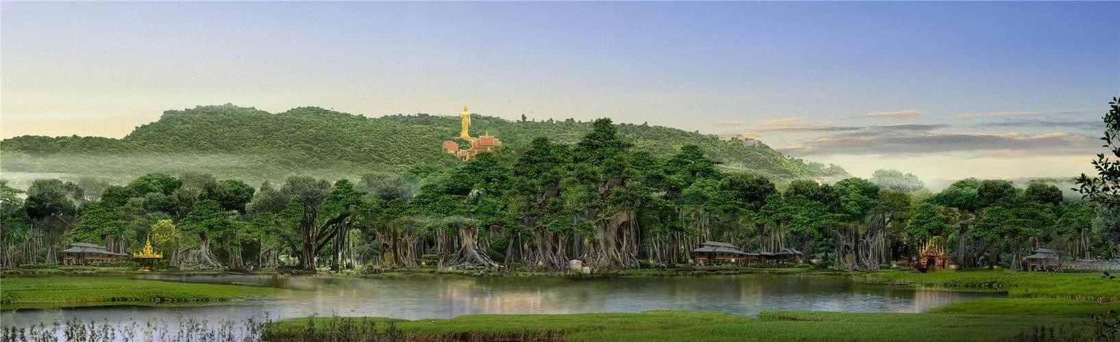 西双版纳四钻温泉酒店基地环境图